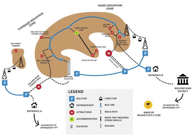 zhangjiajie-english-map